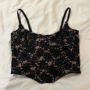 black lace corset. from white fox. size is small